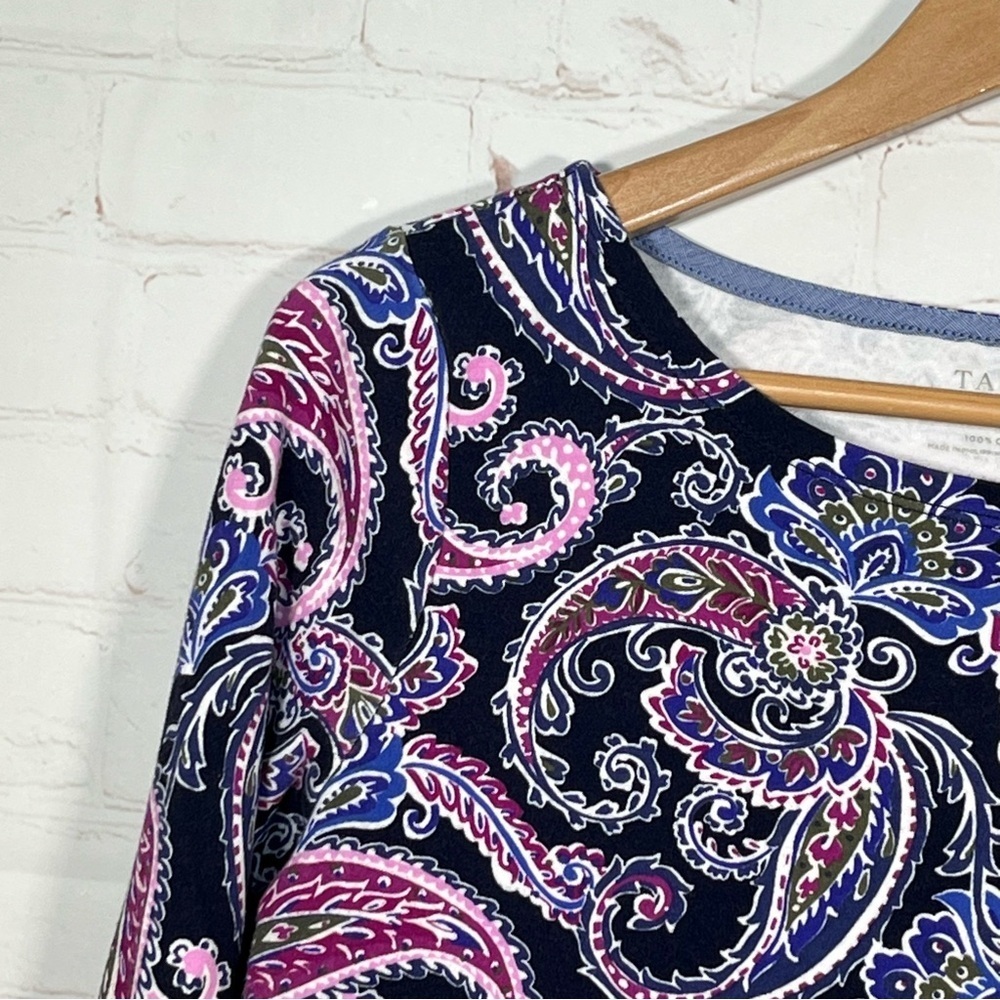 Talbots Paisley Top Blouse Womens Size Small Pullover Multicolor Floral - Picture 3 of 9